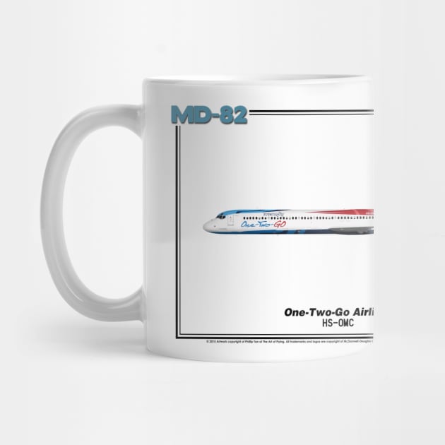 McDonnell Douglas MD-82 - One-Two-Go Airlines (Art Print) by TheArtofFlying